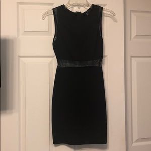 A black mesh dress